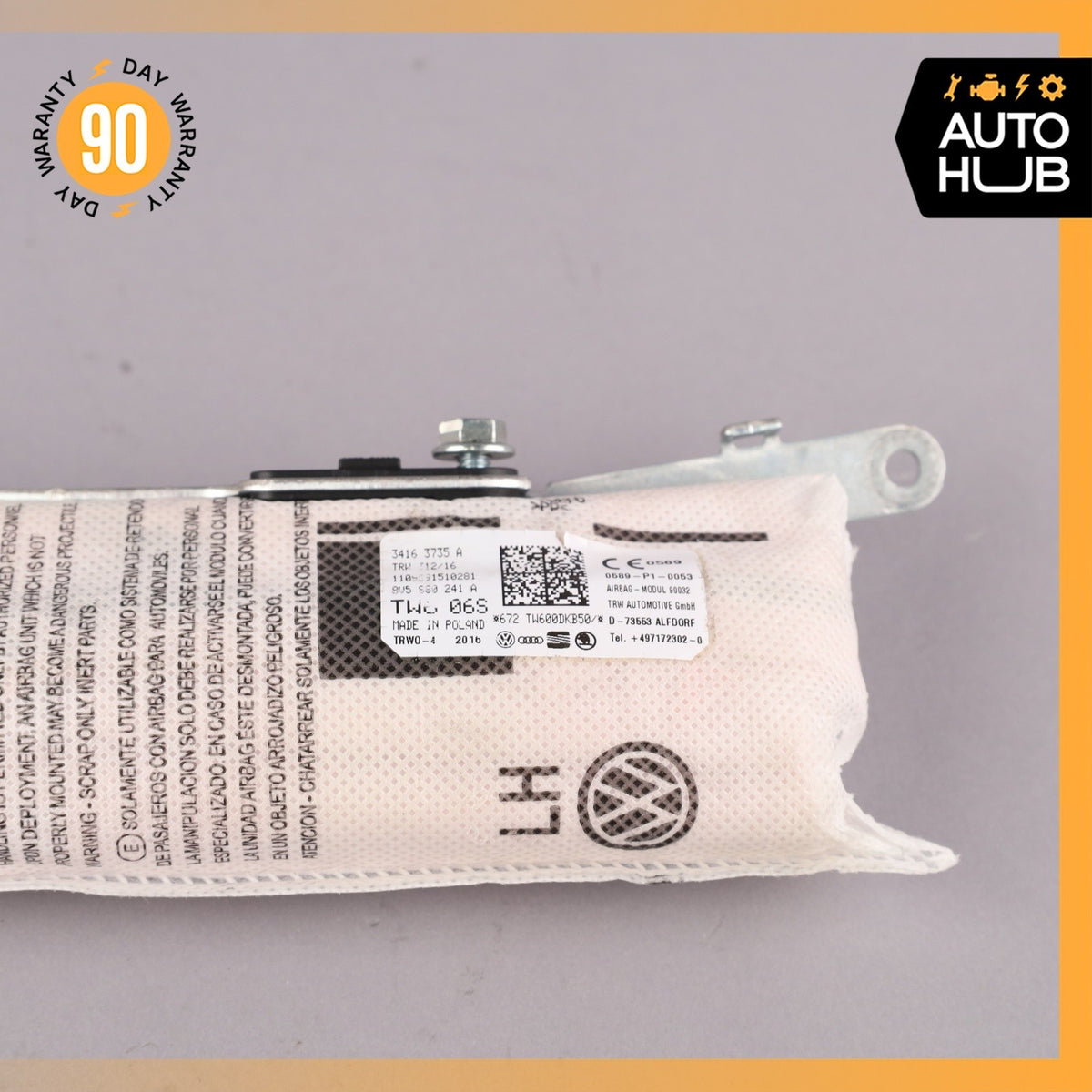 15-20 Audi 8V A3 Front Left Driver Side Seat Airbag Air Bag OEM - photo 3