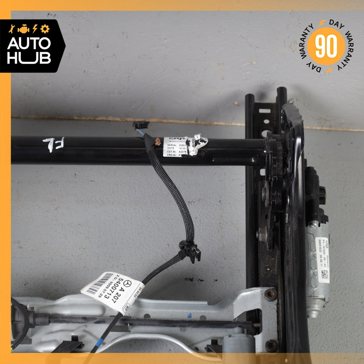 10-17 Mercedes W207 E350 C250 Front Left Seat Rail Track Frame w/ Motors OEM - photo 4
