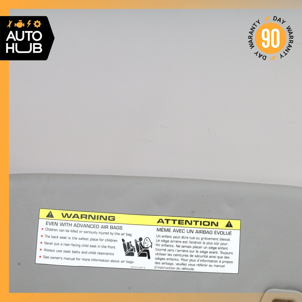 10-16 Porsche Panamera Left Driver Side Sun Visor Sunvisor Gray OEM - photo 11