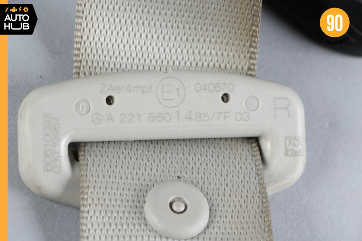 10-13 Mercedes W221 S400 S550 Rear Right Passenger Side Seat Belt Gray OEM - photo 10