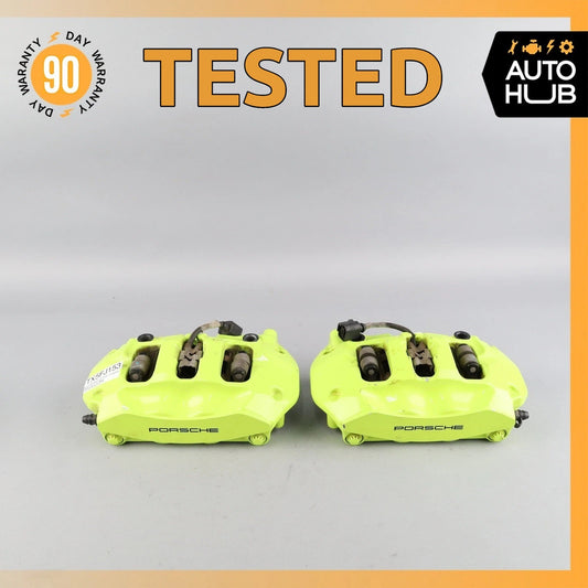11-18 Porsche Cayenne 958 E-Hybrid Rear Brake Calipers Left & Right Set OEM - photo 1
