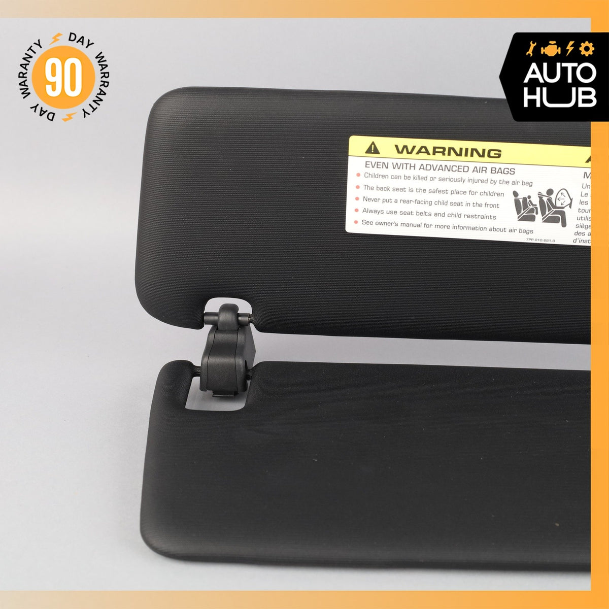 11-18 Porsche Cayenne 958 S Sun Visor Sunvisor Front Right Side Black OEM - photo 5