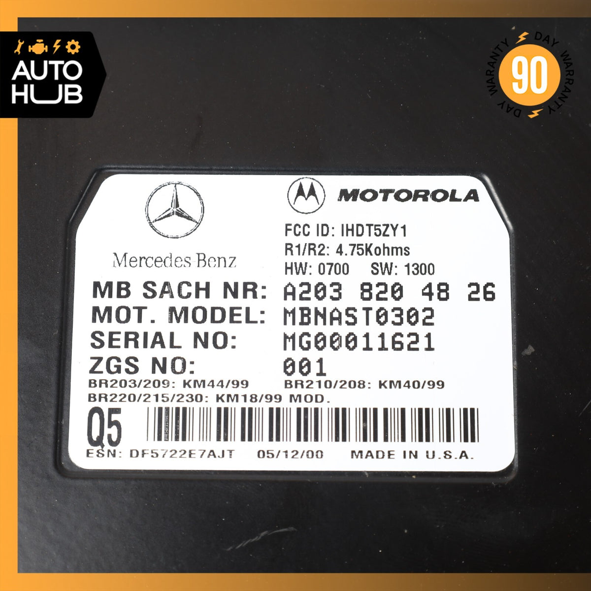 Mercedes R230 SL500 SLK230 CL55 AMG Voice Command Control Module 2038204826 OEM - photo 9