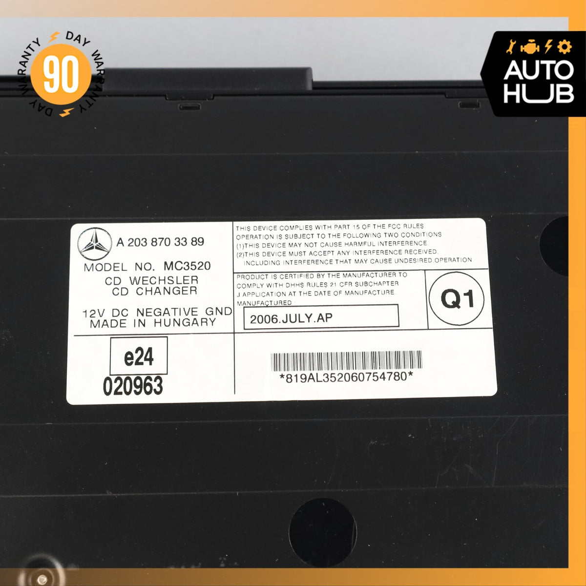 05-09 Mercedes R230 SL550 CLK550 CLK350 C240 C320 CD Changer 6 Disk Player OEM - photo 10