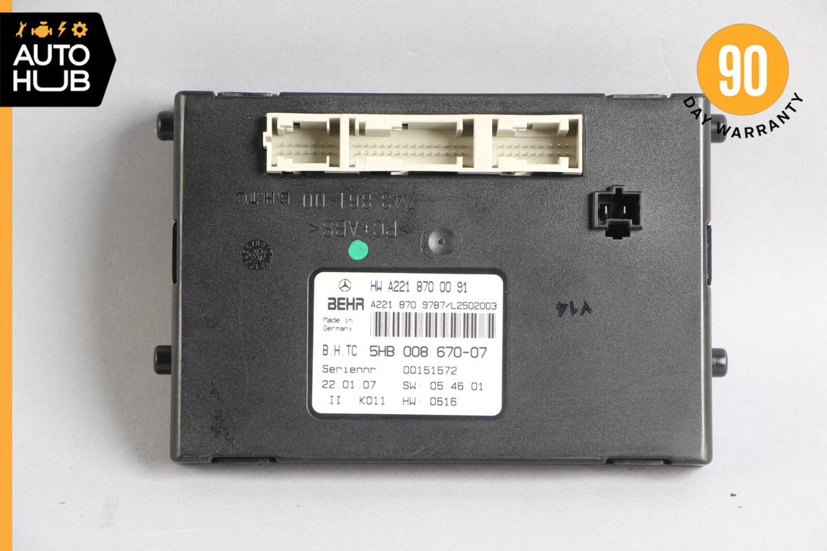 07-14 Mercedes W221 S600 CL550 AC A/C Heater Control Module 2218700091 OEM - photo 9