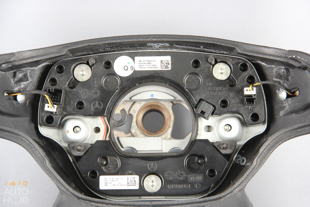 07-10 Mercedes W216 CL550 S550 Steering Wheel With Paddle Shifters Black OEM - photo 7