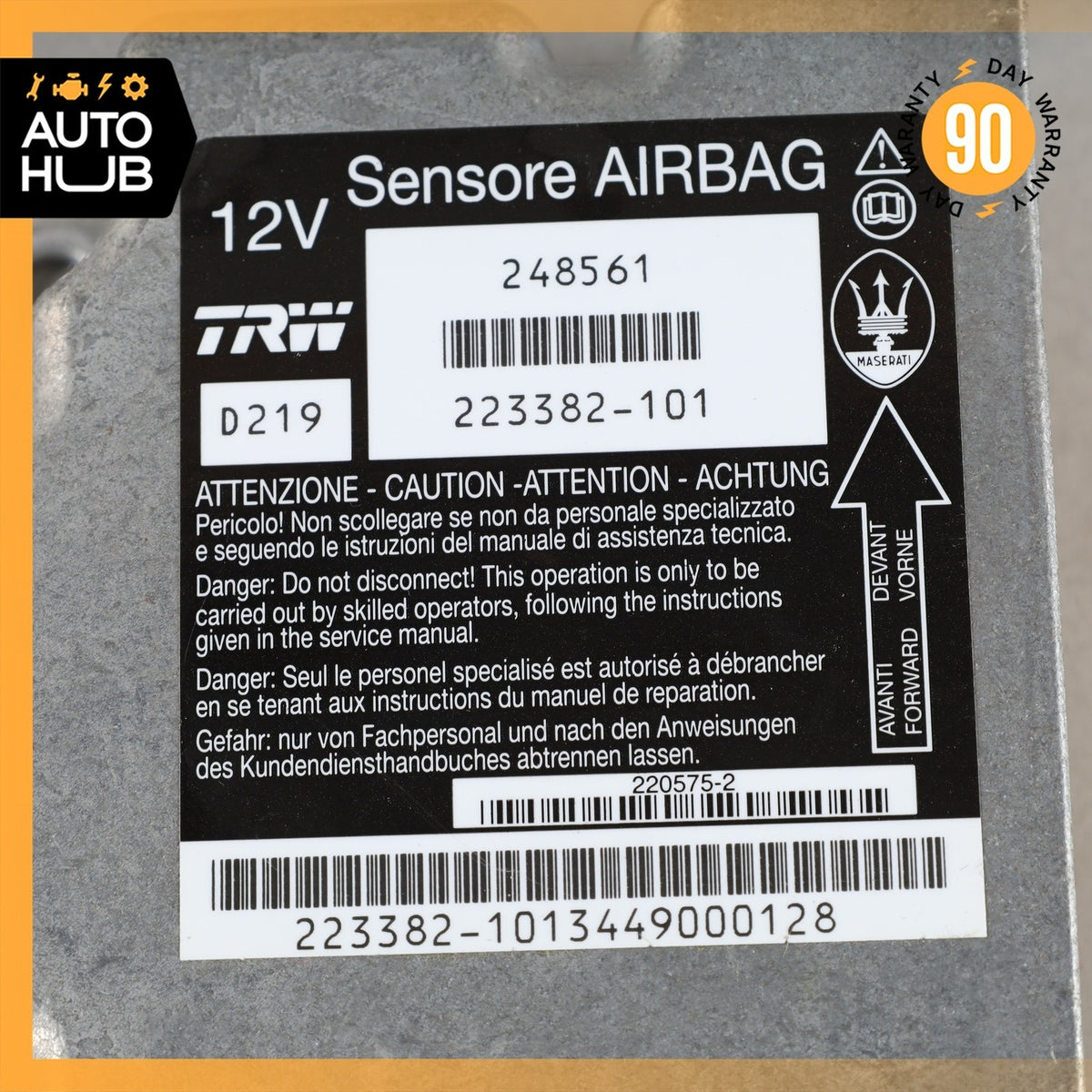 Maserati Granturismo M145 Convertible Airbag Air Bag SRS Control Module Unit OEM - photo 7