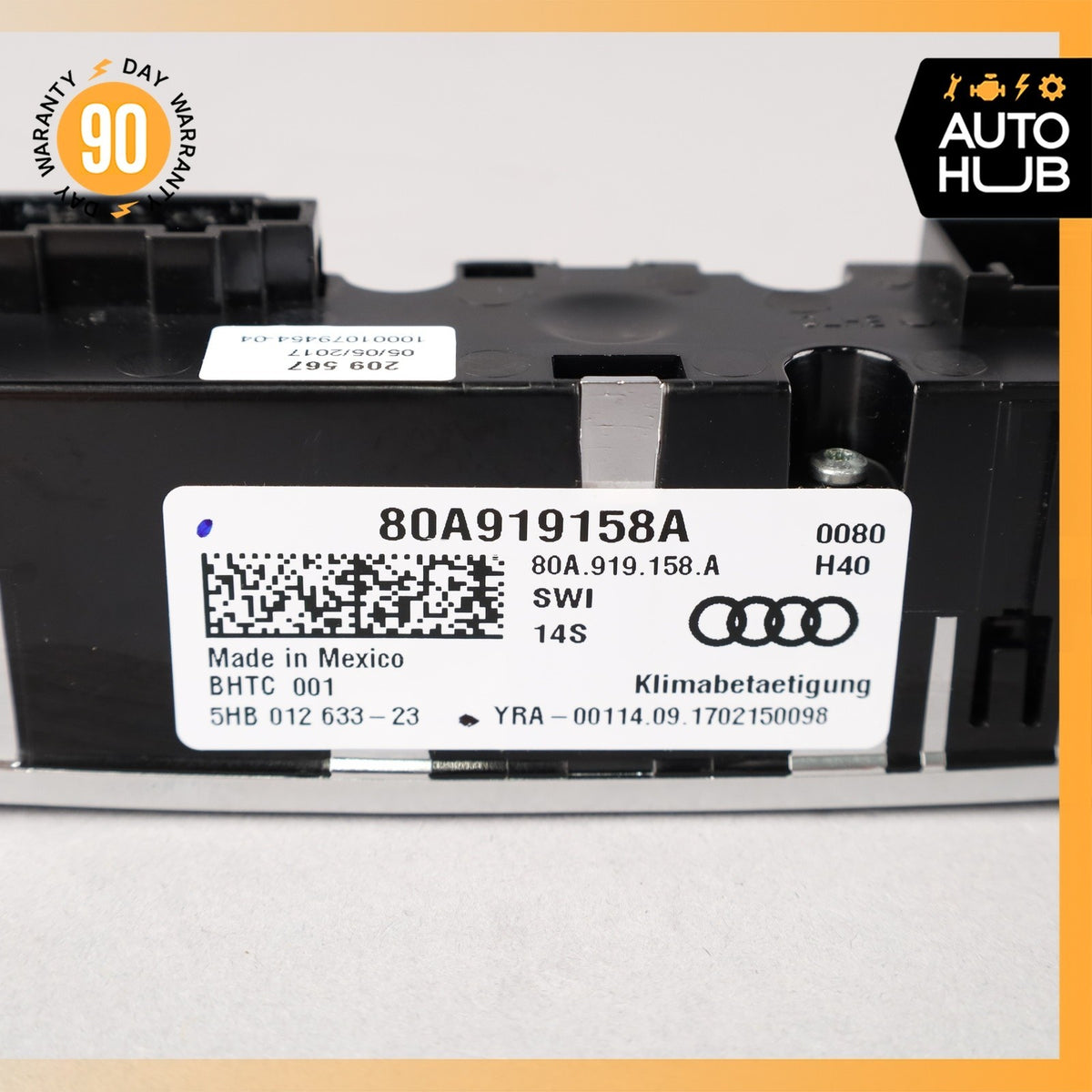 18-20 Audi FY Q5 Rear Center Console Heated Seat Control Switch OEM - photo 9