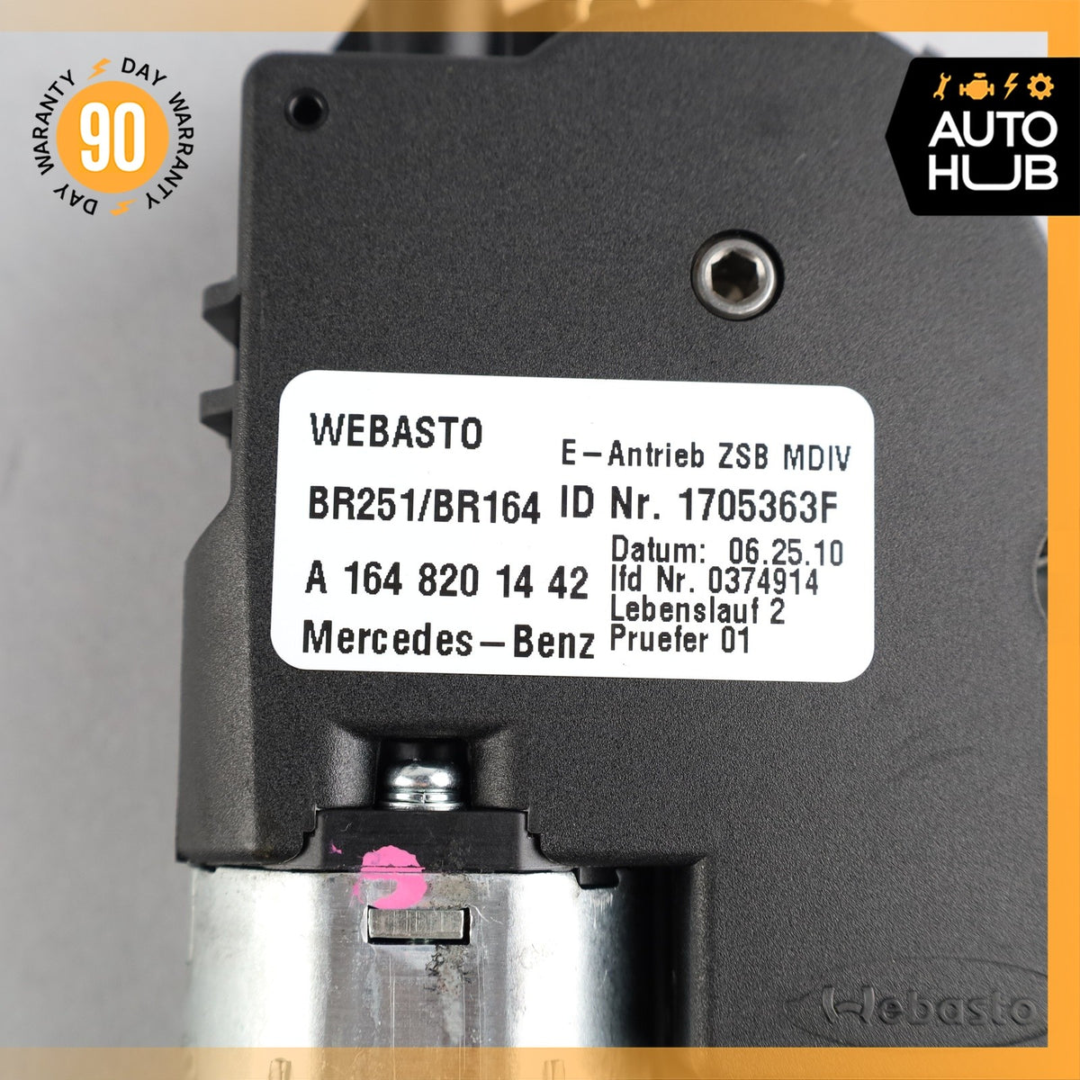 06-13 Mercedes X164 GL450 R500 Panoramic Sunroof Sun Roof Motor 1648201442 OEM - photo 9