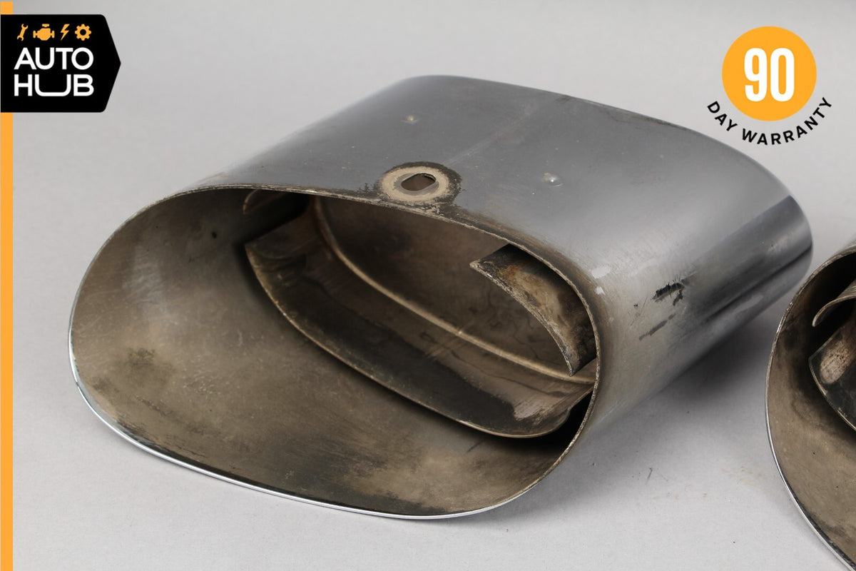 03-08 Mercedes R230 SL500 SL550 SL600 Exhaust Mufflers Muffler Tips Chrome OEM - photo 10