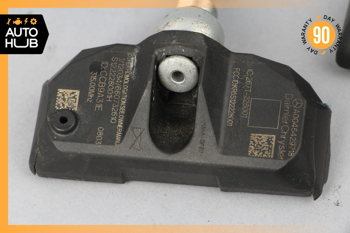 06-11 Mercedes W221 S600 S550 TPMS Tire Pressure Sensor 315 Mhz Set of 4 OEM - photo 9