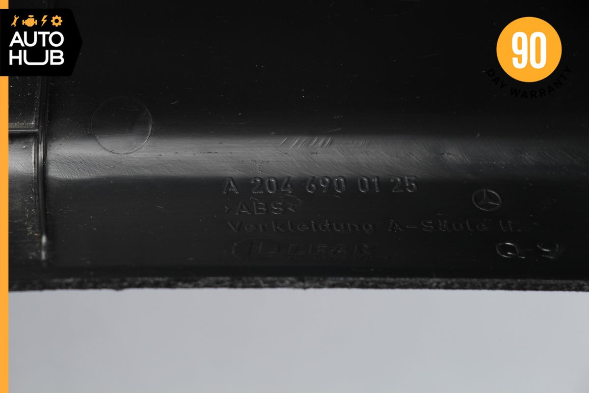 08-14 Mercedes W204 C300 C250 Front Left Interior Trim Panel A Pillar Black OEM - photo 11