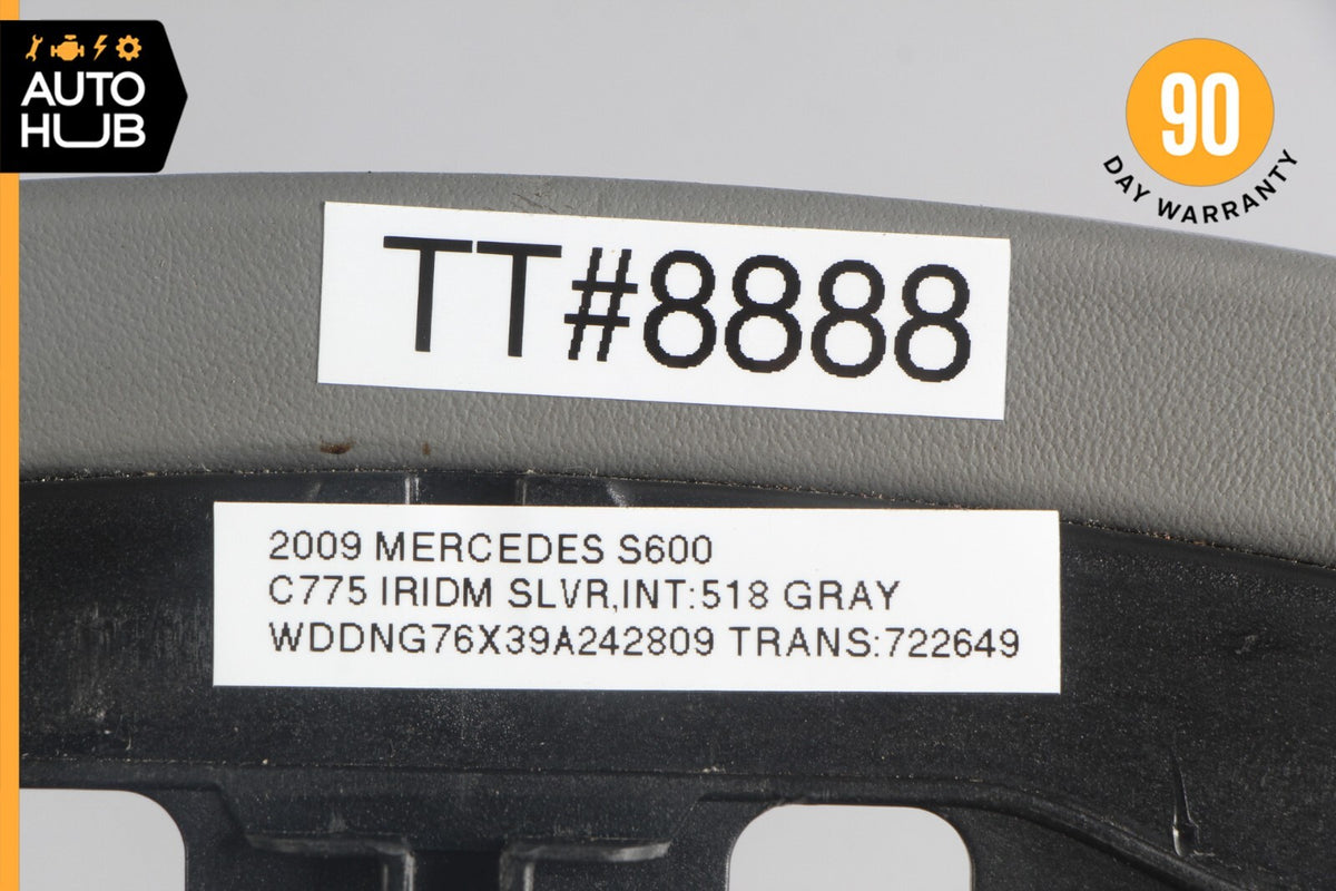 07-09 Mercedes W221 S600 S550 S450 Center Console Trim 2216800308 Gray OEM - photo 10