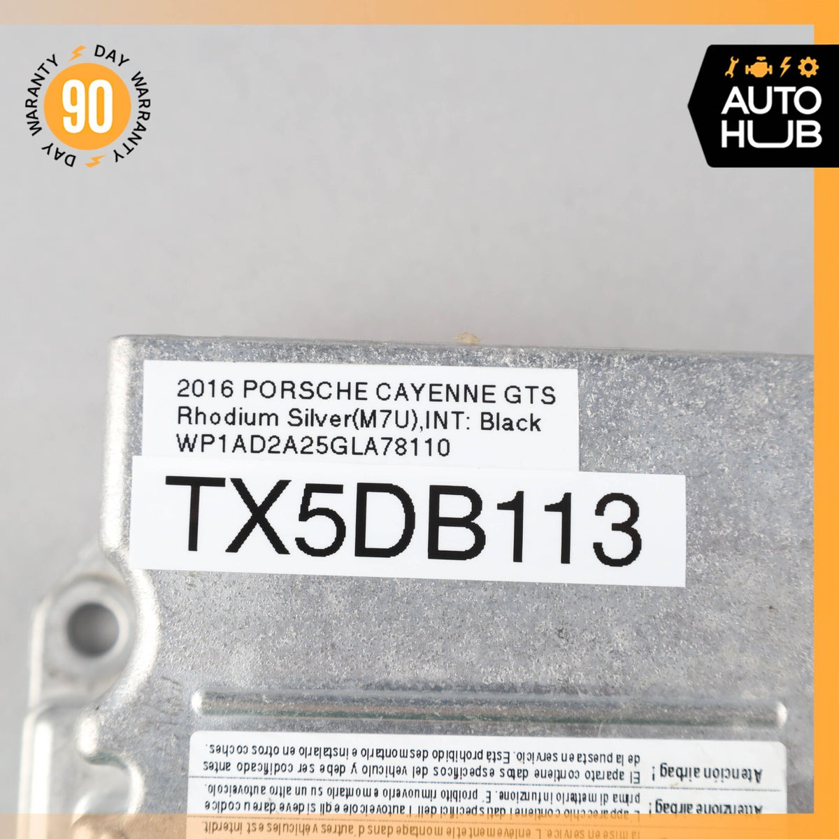 15-18 Porsche Cayenne 958 GTS Airbag Air Bag Sensor SRS Control Module OEM - photo 9
