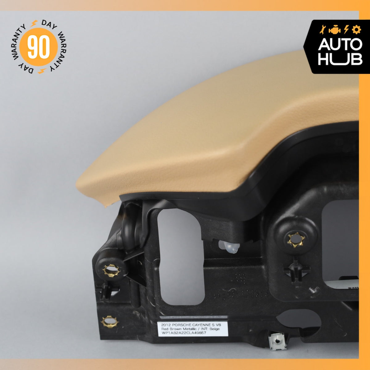 11-18 Porsche Cayenne 958 Upper Dashboard Dash Board Cluster Cover Beige OEM - photo 8