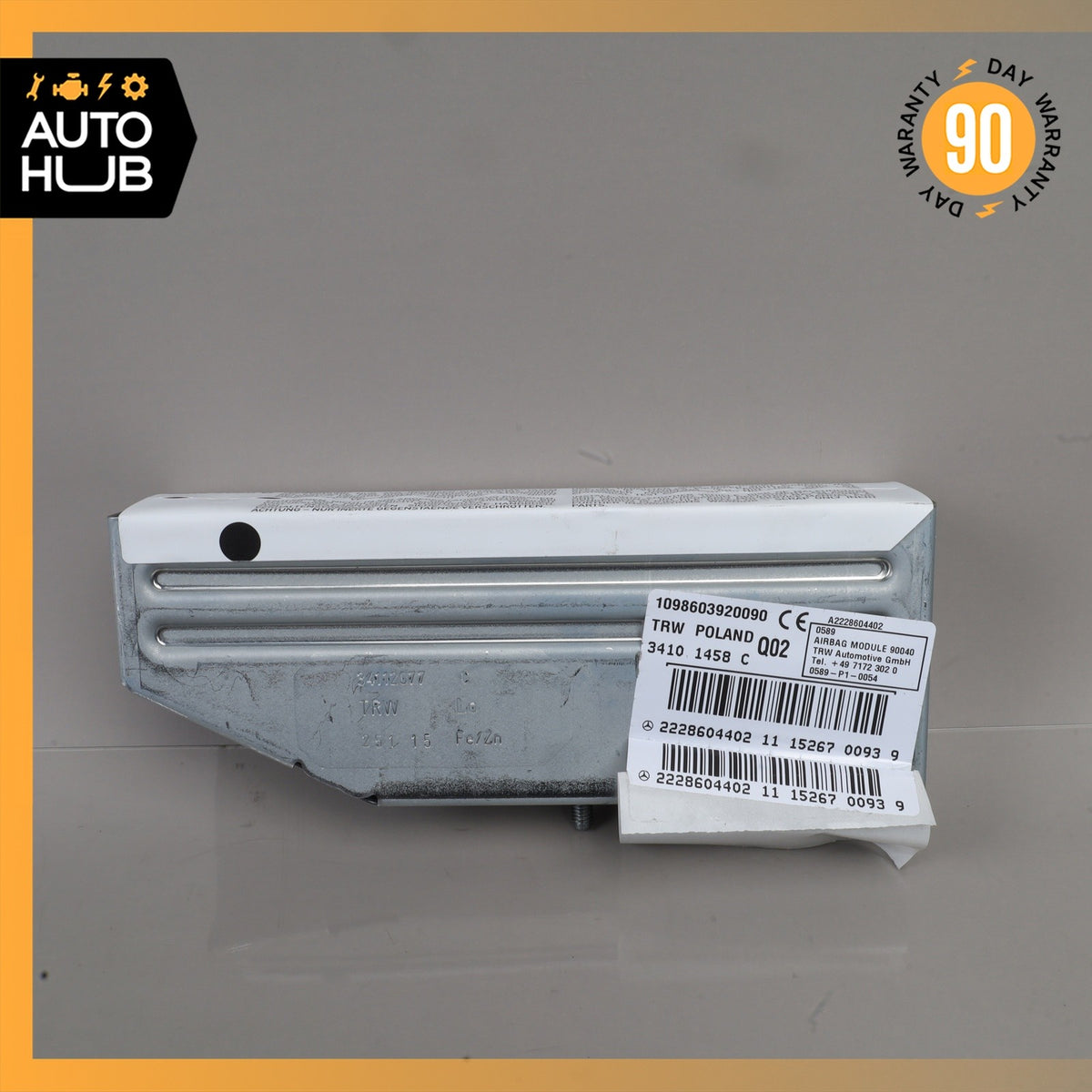 14-17 Mercedes W222 S550 S600 S550e Quarter Airbag Air Bag Rear Right Side OEM - photo 1