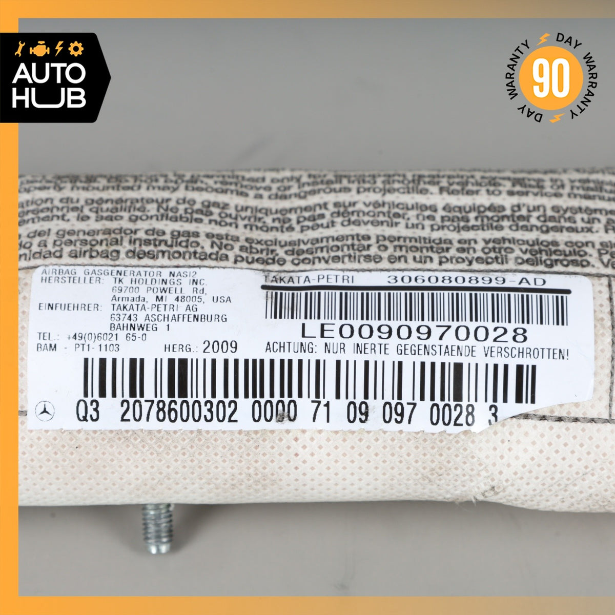 Mercedes W207 E550 E400 C250 Front Left Driver Side Seat Airbag Air Bag OEM - photo 4