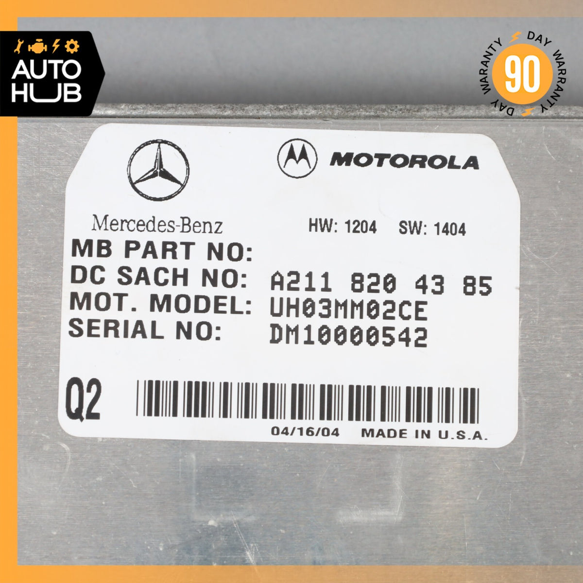 03-11 Mercedes R230 SL500 E55 AMG Motorola Bluetooth Communication Module OEM - photo 2