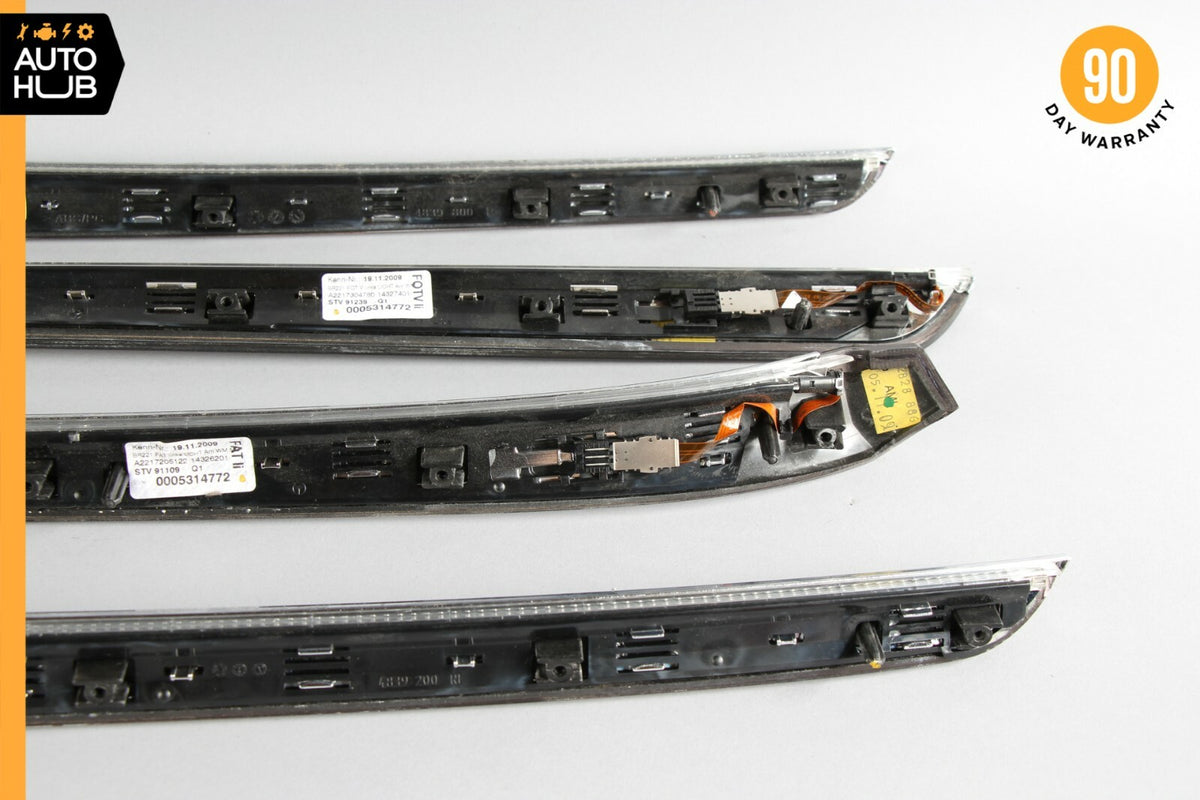 10-13 Mercedes W221 S400 S550 Door Panel Trim Set 2217205222 Wood OEM - photo 10