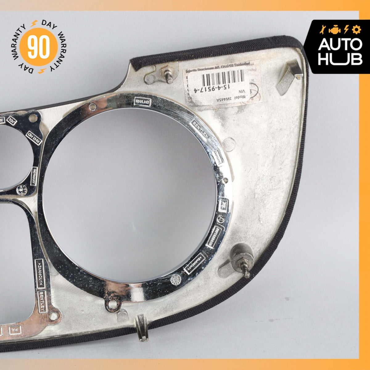 03-13 Bentley Continental GTC GT Dash Panel Speedometer Bezel Trim OEM 19k - photo 13