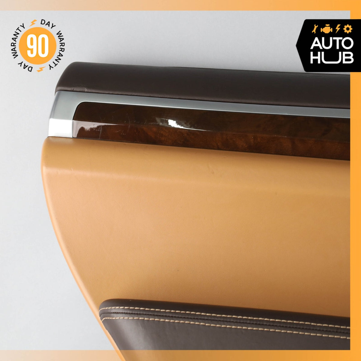 Porsche Cayenne 958 Turbo Rear Left Side Interior Door Panel Natur Leather OEM - photo 2