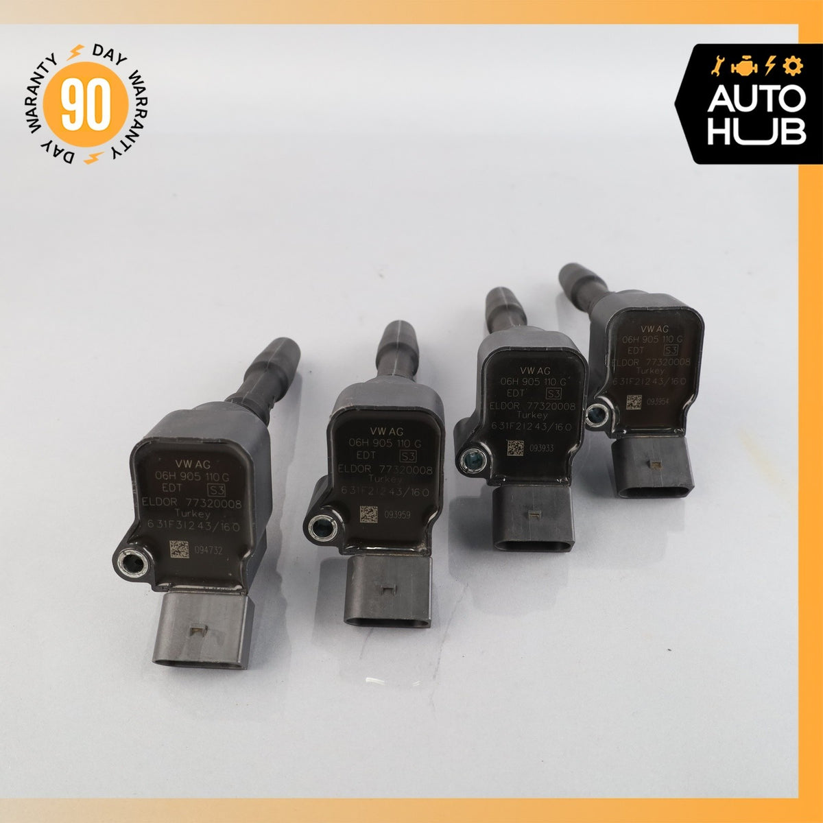 Audi 8V A3 2.0L L4 Engine Motor Ignition Coil Set of 4 06H905110G OEM - photo 3