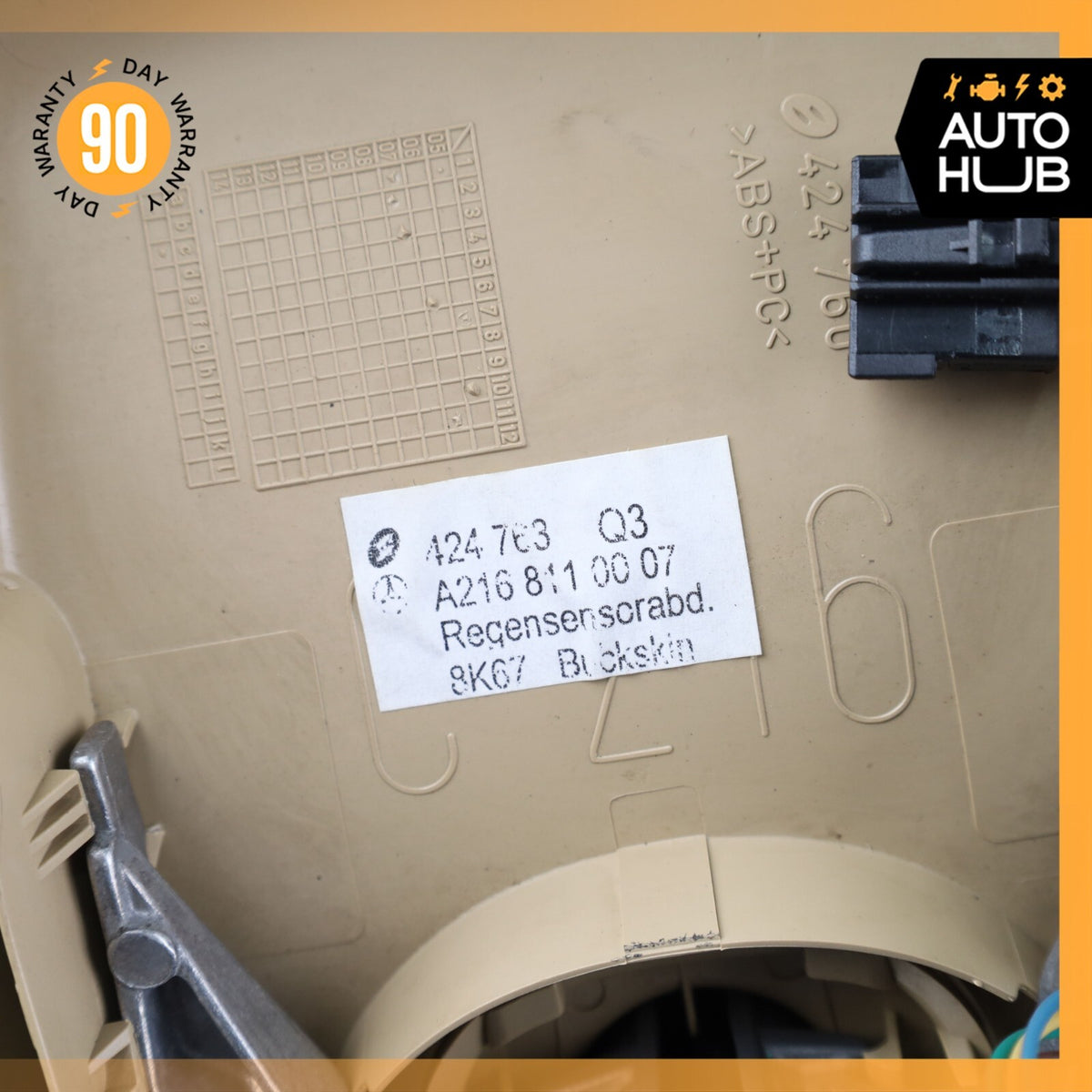 07-10 Mercedes W216 CL63 AMG CL550 CL600 Interior Rear View Mirror Beige OEM - photo 12