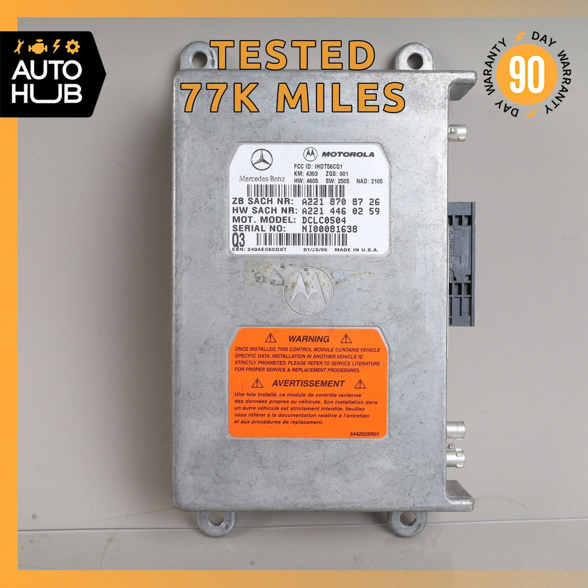 Mercedes W209 CLK350 CLS500 S550 GL450 Voice Communication Control Module OEM - photo 1