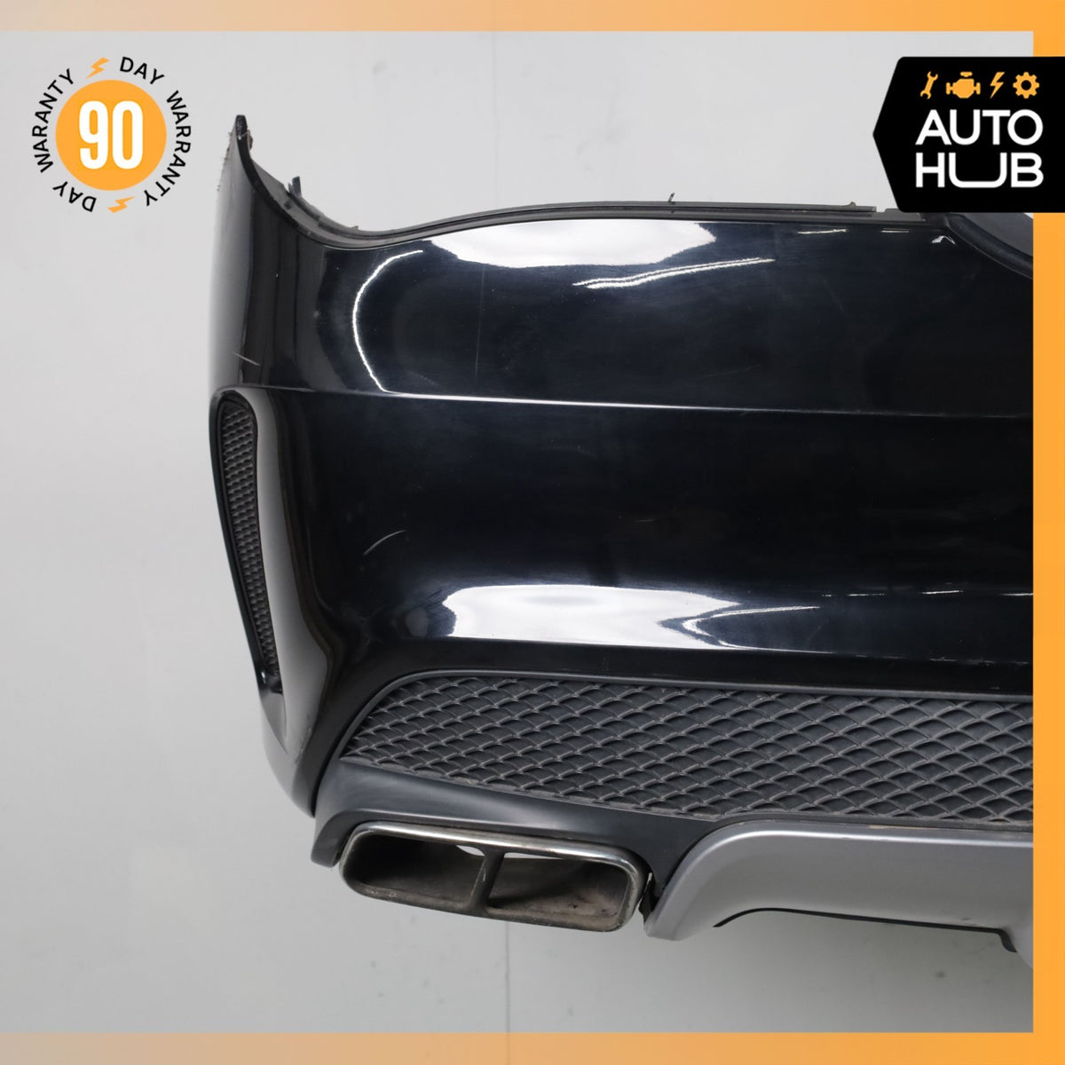 14-16 Mercedes W117 CLA45 AMG Sport Rear Bumper Cover Assembly Night Black OEM - photo 6