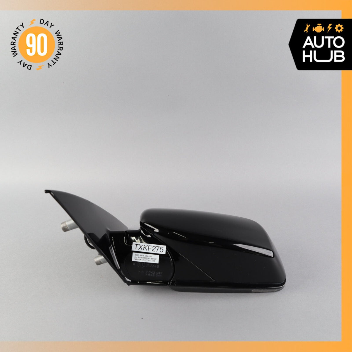 06-10 BMW E64 650i Left Driver Side Rear View Door Mirror Jet Black OEM 71k - photo 10