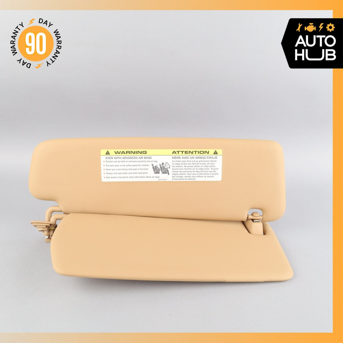 11-14 Porsche Cayenne 958 Sun Visor Sunvisor Front Left Driver Side Beige OEM - photo 1