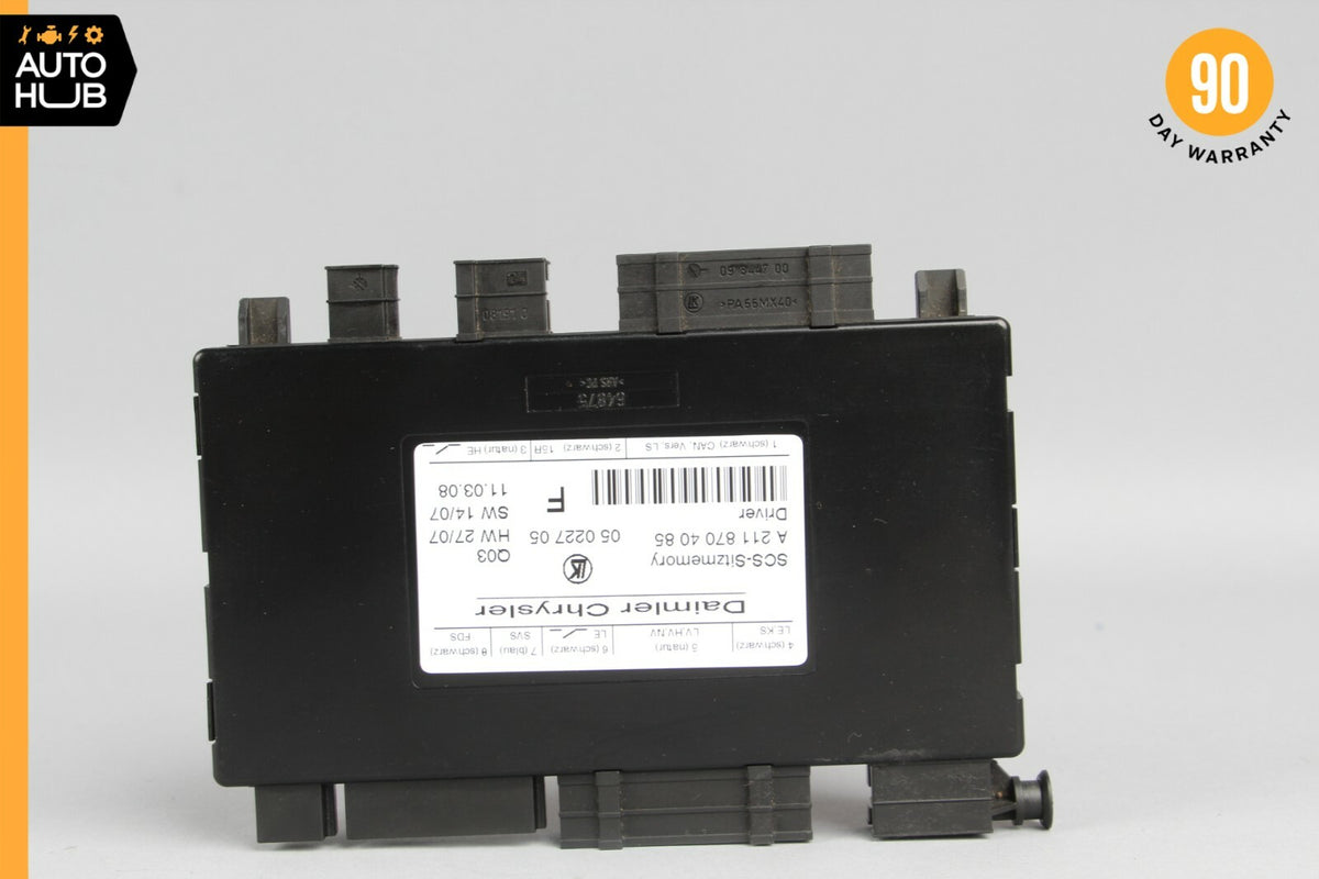 03-12 Mercedes W219 CLS550 GL350 E350 SLK300 Seat Control Module Left Side OEM - photo 6