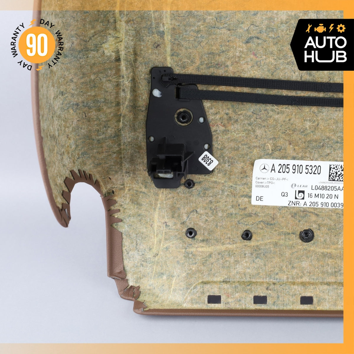 15-20 Mercedes W213 E300 C350 Seat Brown Cover Panel Front Right or Left OEM - photo 11
