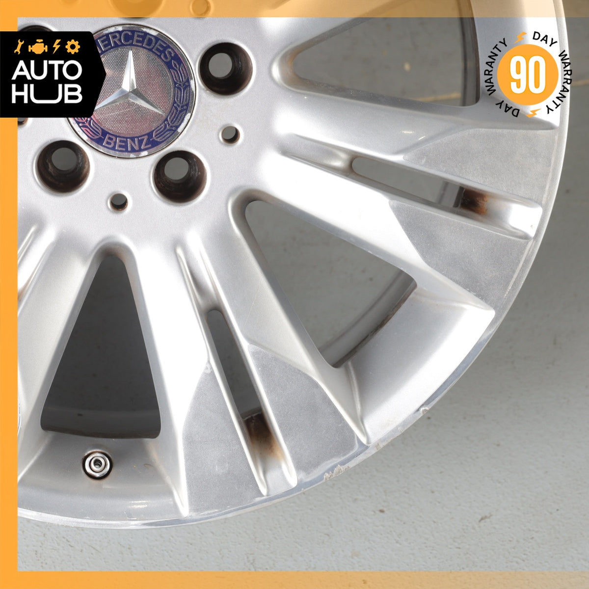 Mercedes W221 S400 S550 CL550 8.5 x 18 18" Wheel Rim Silver 2214017402 OEM - photo 5
