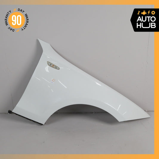 08-13 BMW E88 128i Front Right Side Fender Cover Panel White 41357133228 OEM - photo 1