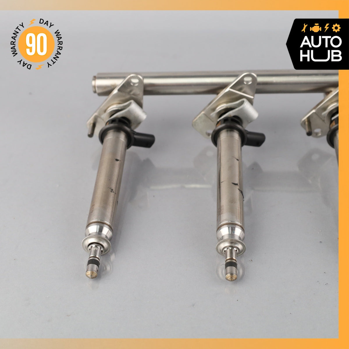 15-23 Mercedes W205 C63 AMG Right Side Fuel Rail Line w/ Injectors OEM 39k - photo 4