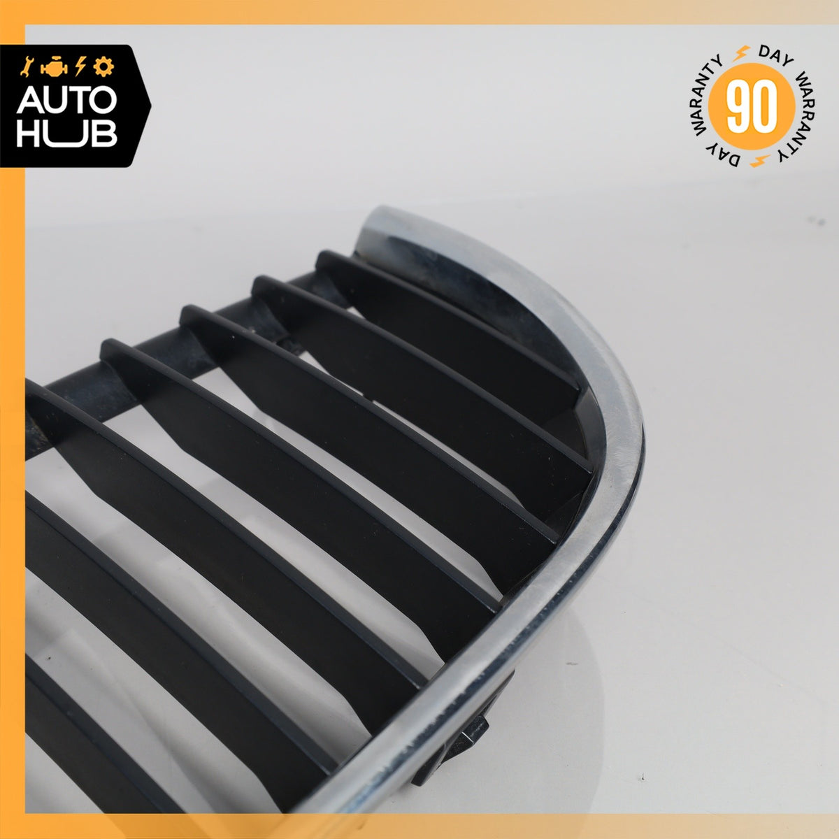 BMW E90 328i 335i Front Left Bumper Grille Chrome Set OEM 67k - photo 11