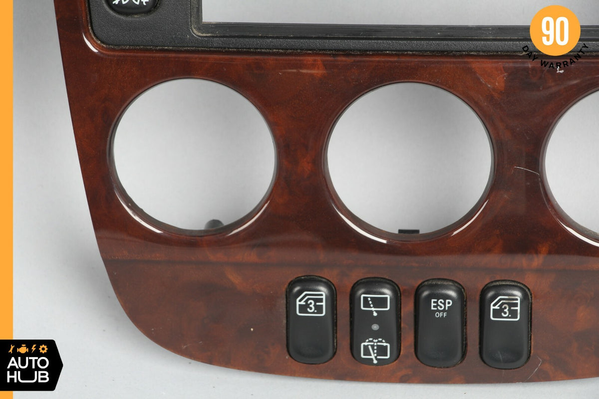 02-05 Mercedes W163 ML320 ML350 ML500 Center Console Trim Bezel Wood OEM - photo 6