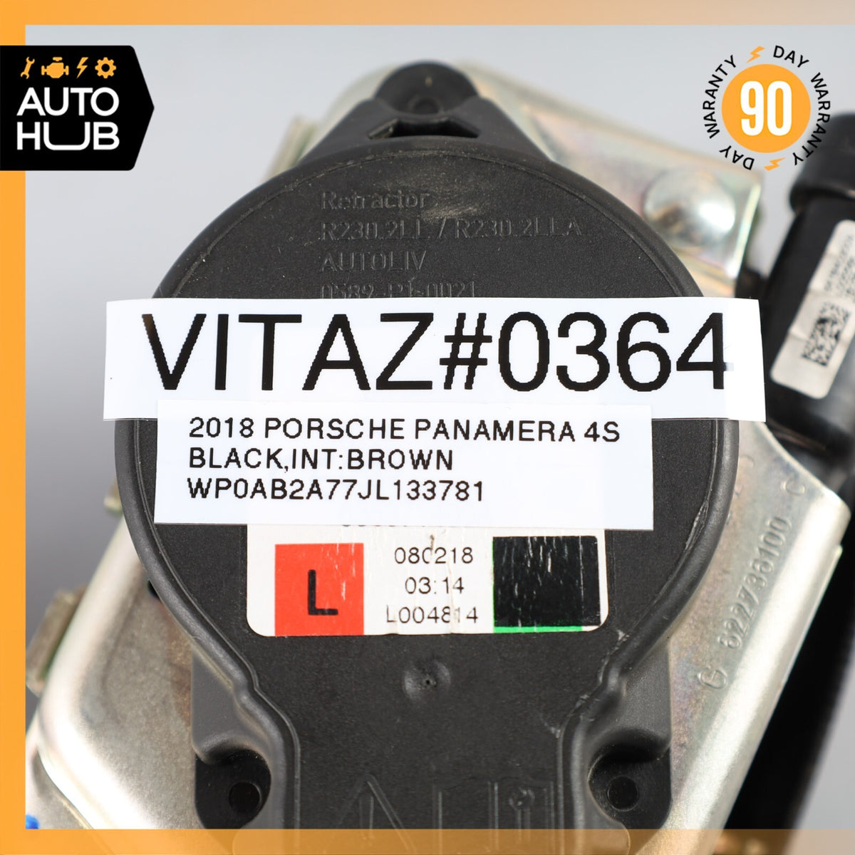 17-23 Porsche Panamera 971 4S Front Left Driver Side Seat Belt Black OEM 6k - photo 15