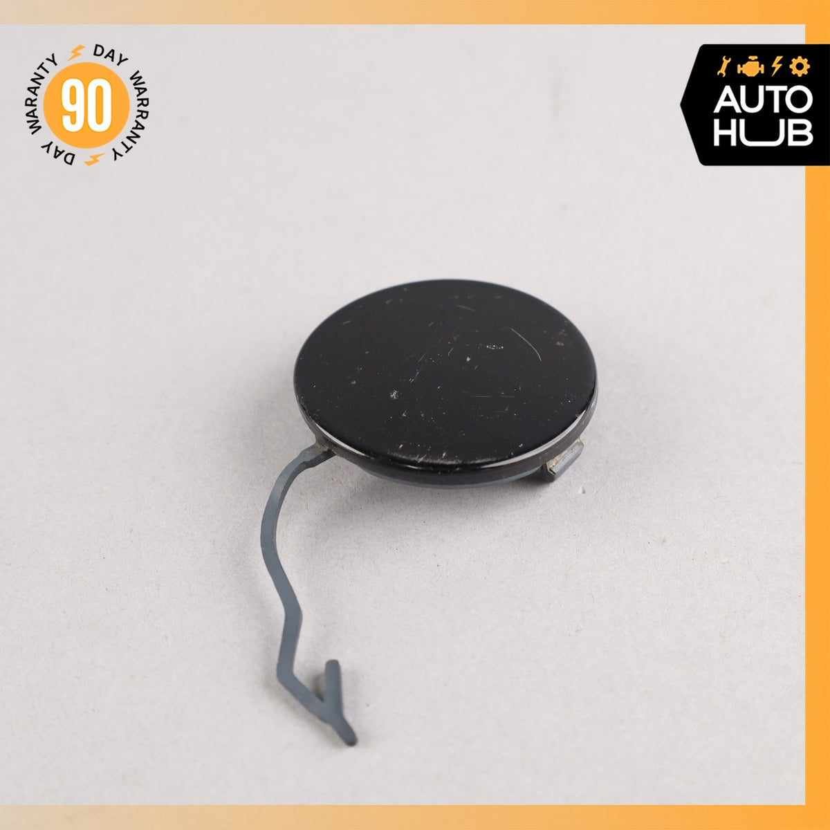 11-14 Porsche Cayenne 958 Front Right Bumper Tow Hook Hitch Cover Lid Black OEM - photo 8