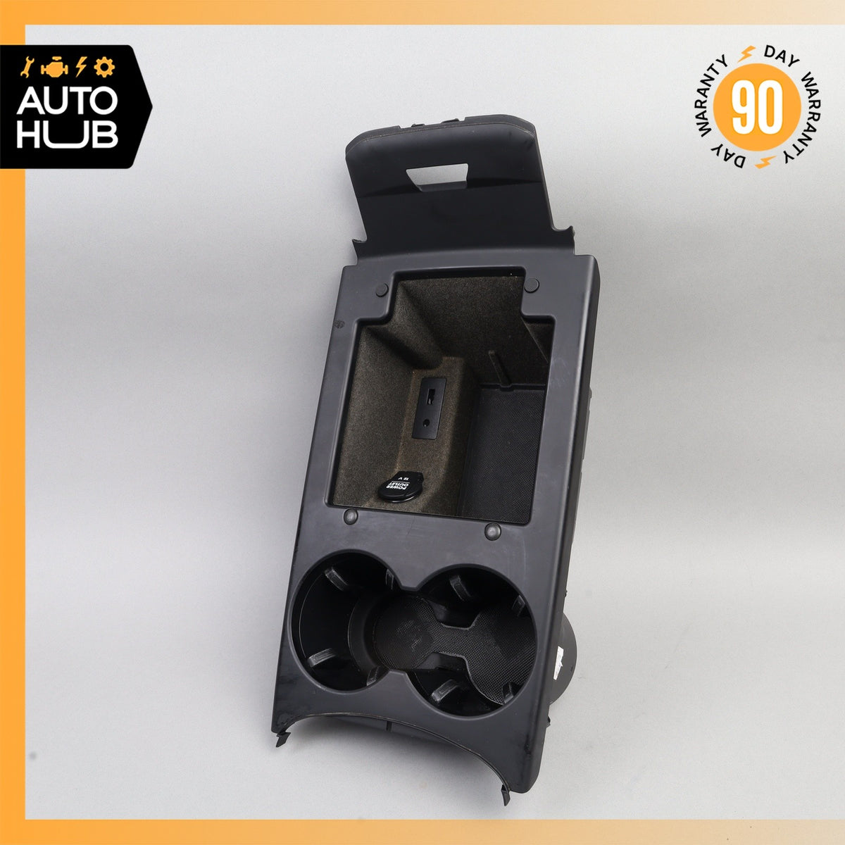 15-16 Porsche Macan 95B Center Console Cupholder Storage Compartment Black OEM - photo 2