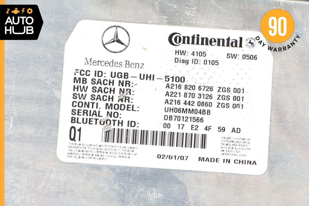 07-10 Mercedes W216 CL600 CL550 Bluetooth Communication Module 2168206726 OEM - photo 7