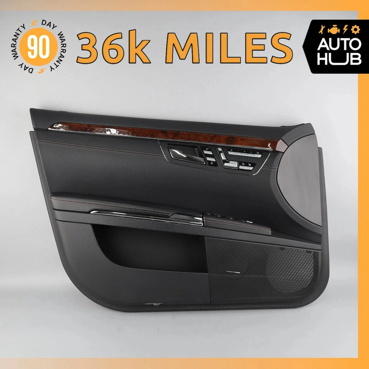 10-13 Mercedes W221 S63 AMG S550 Front Left Side Interior Door Panel Black OEM - photo 1