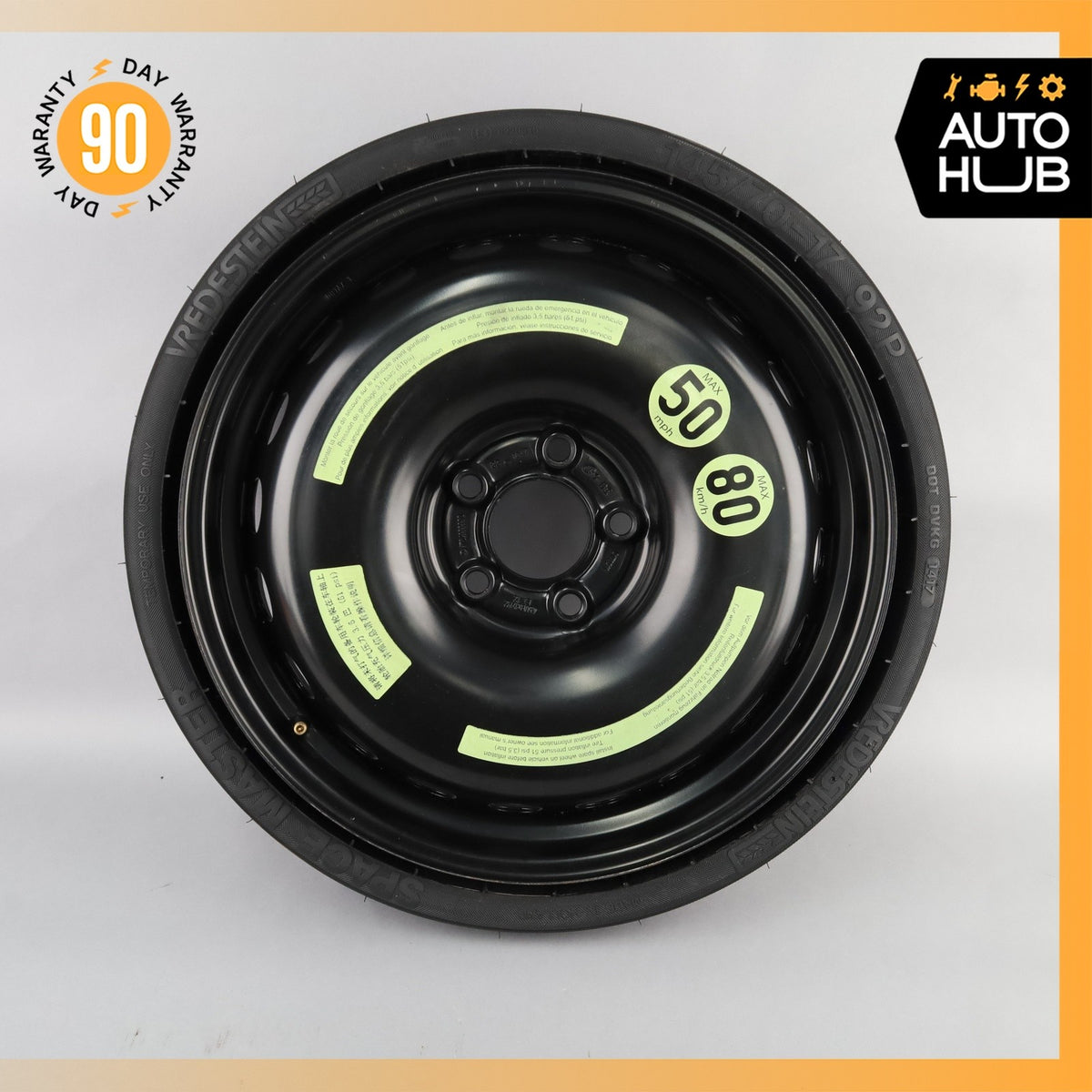 12-20 Mercedes R172 SLC300 SLK350 Donut Spare Tire Wheel Rim 145 70 17" OEM - photo 1
