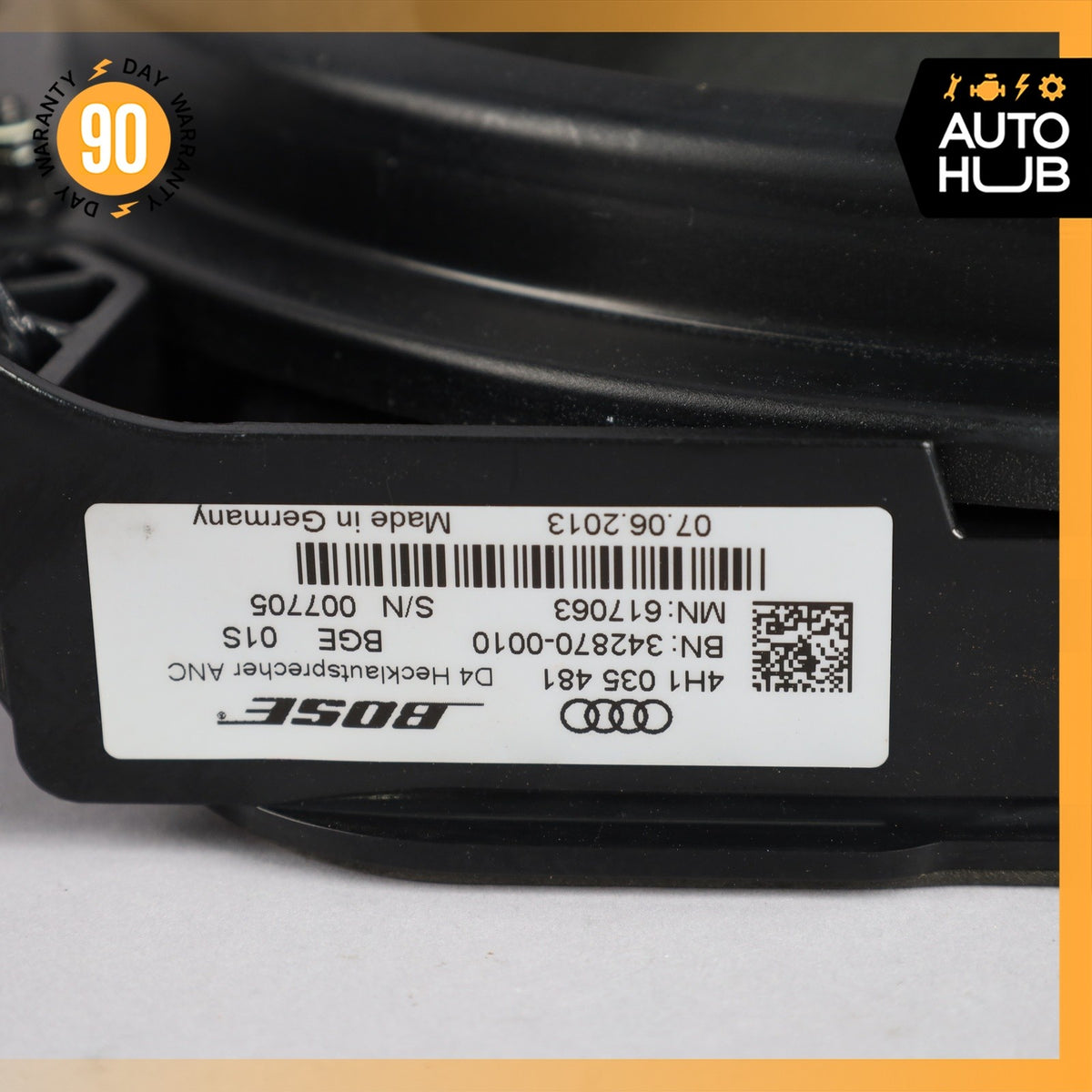 Audi D4 A8L Rear Center Deck Bass Speaker Loudspeaker Bose OEM - photo 11