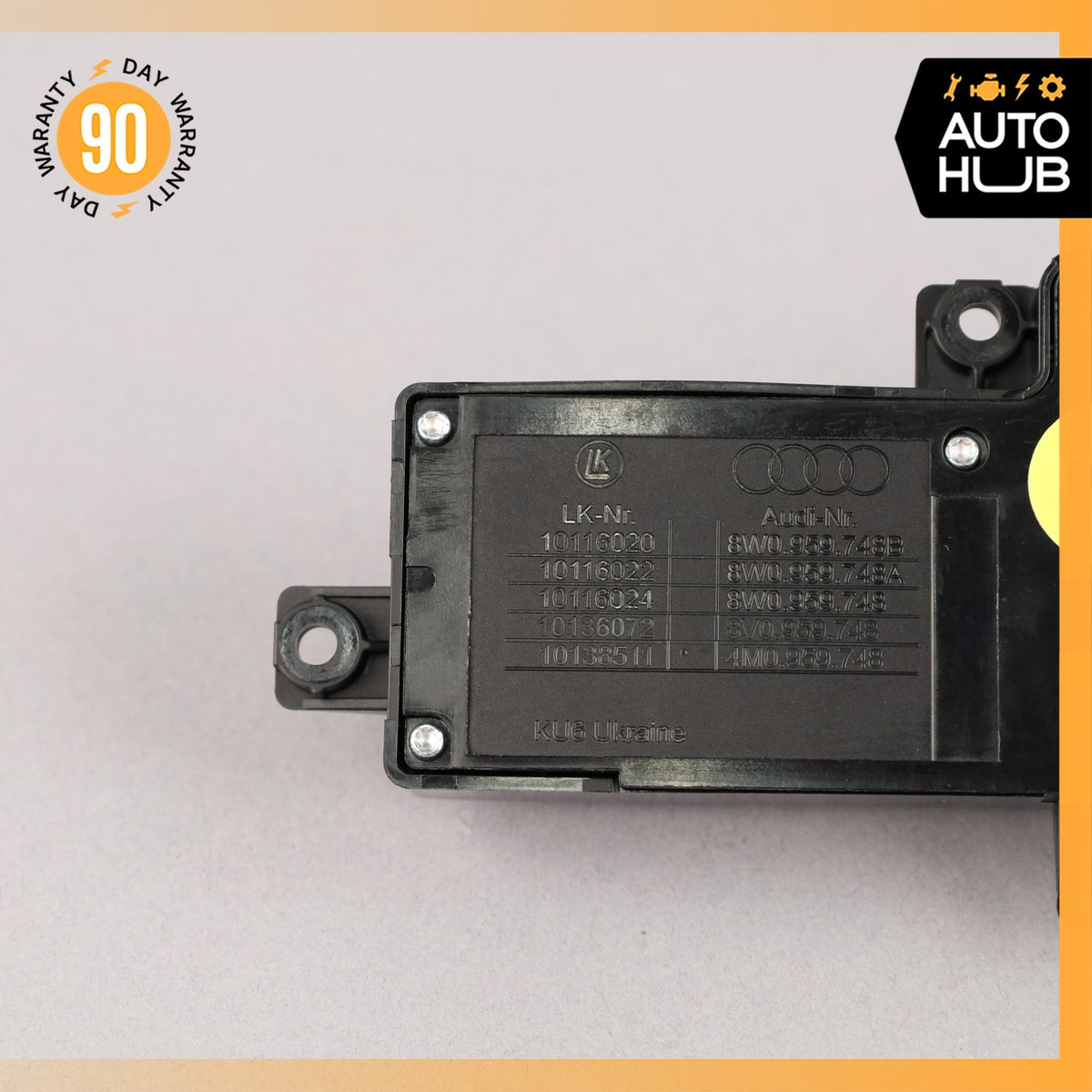 17-19 Audi 4M Q7 Front Right Passenger Side Power Seat Control Switch OEM 87k - photo 6