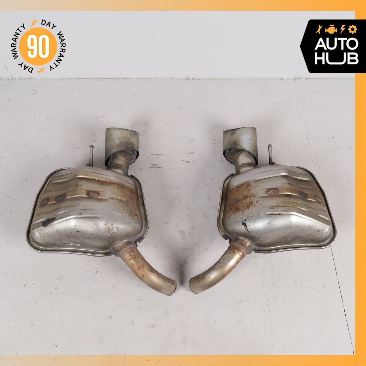 03-06 Mercedes R230 SL500 Left & Right Exhaust Muffler Mufflers Tips Set OEM - photo 10