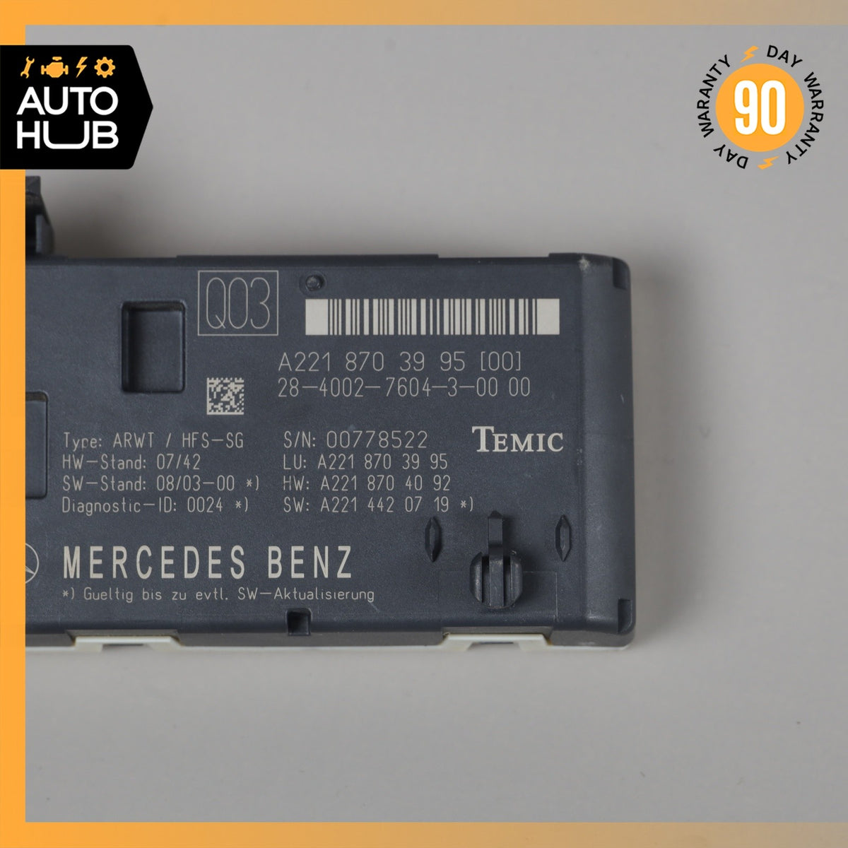 07-14 Mercedes W221 S550 S400 CL550 Trunk Release Remote Open Close Module OEM - photo 7