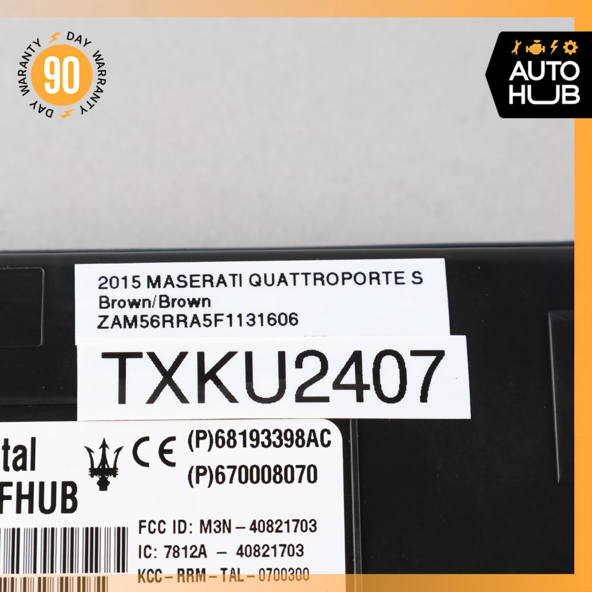 14-17 Maserati Quattroporte M156 S Keyless Entry RF Hub Control Module ECU OEM - photo 9