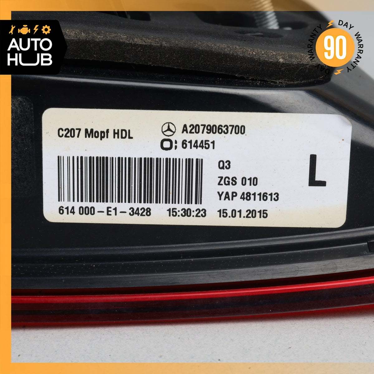 14-17 Mercedes W207 E400 E350 E550 Inner Tail Light Lamp Rear Left Side OEM 58k - photo 7